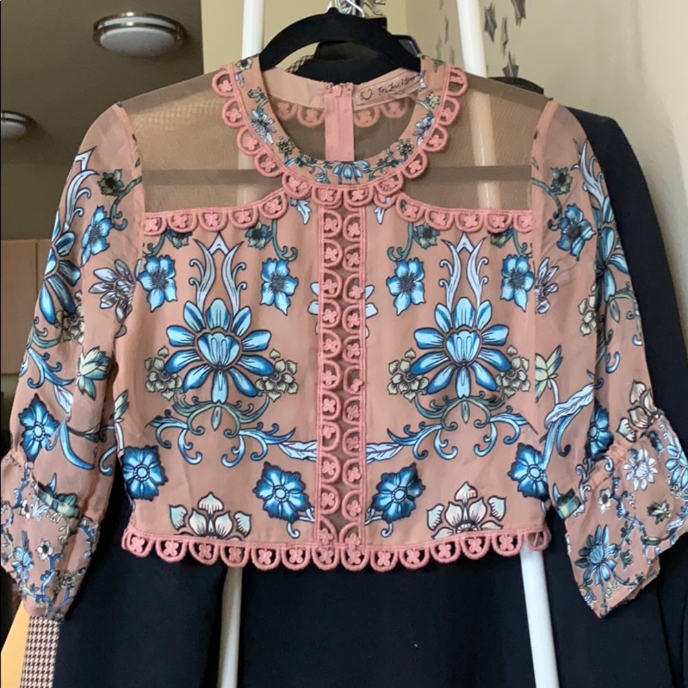 For Love and Lemons cropped blouse